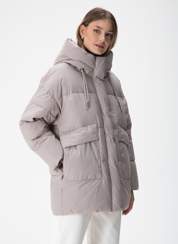 Женский пуховик с капюшоном 