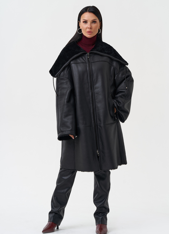 Натуральная дубленка модель № 28693 в рассрочку