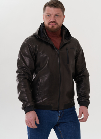 Куртка черного цвета из натуральной кожи