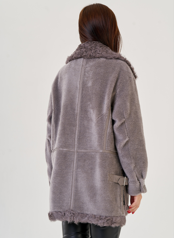 Женская куртка "косуха" из искусственного меха