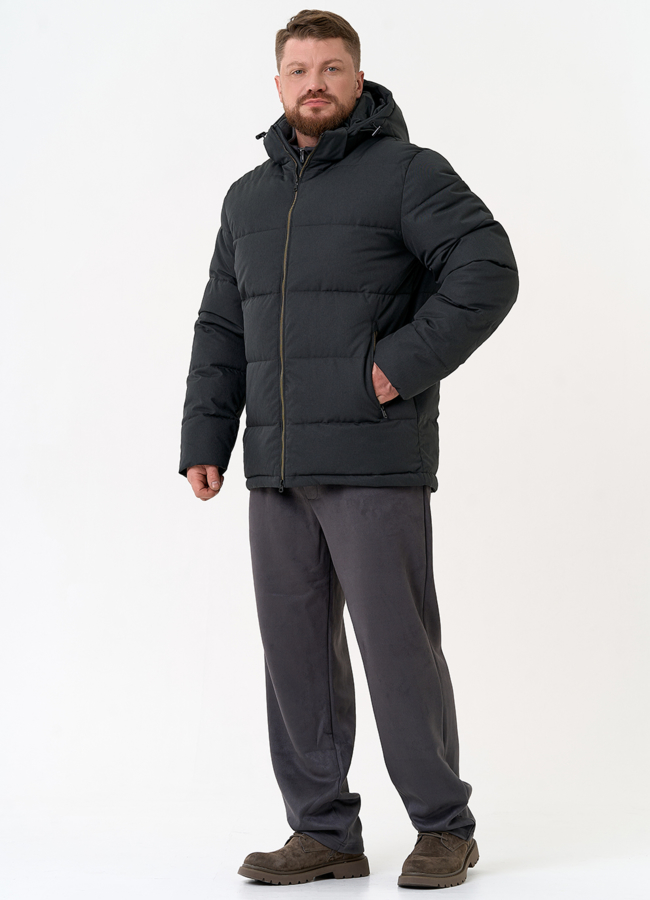 фото Мужской пуховик с капюшоном  модель № 31472