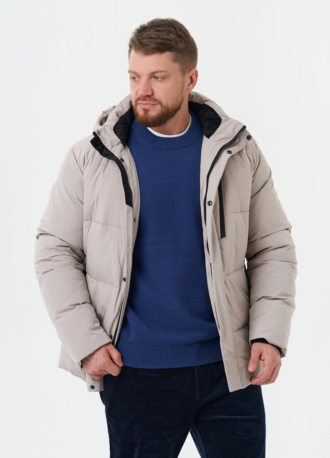 Зимний пуховик с капюшоном модель № 28396 универмаг малина фото