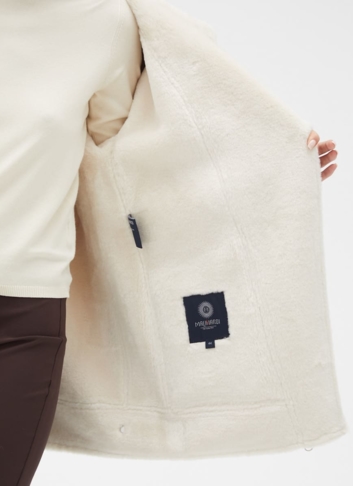 Женская удлиненная дубленка из эко кожи