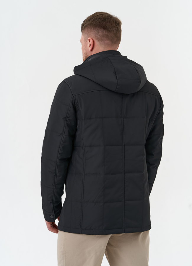 фото Мужская утепленная куртка с капюшоном модель № 30274