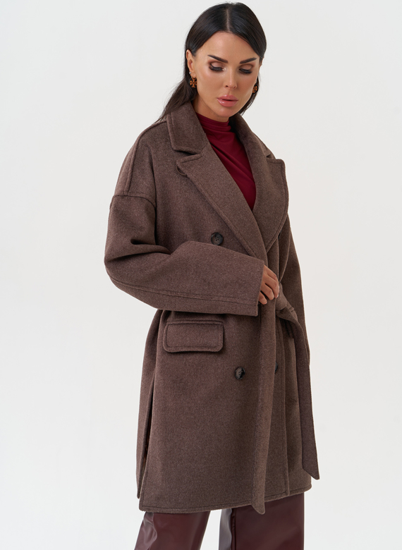 Двубортное женское пальто