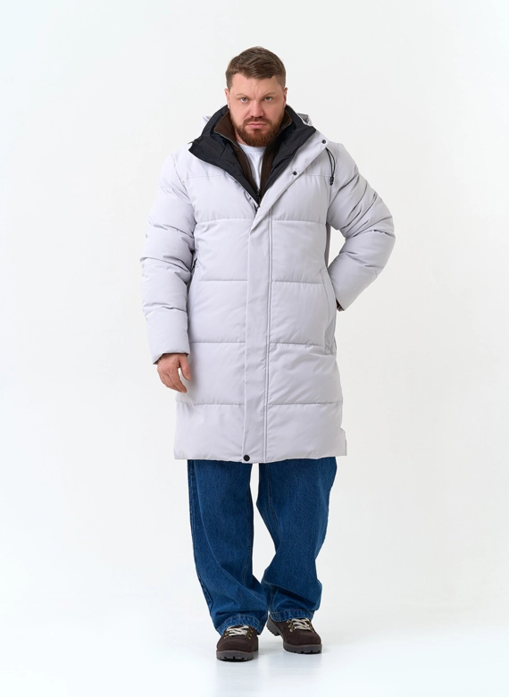 Мужской пуховик с капюшоном фото
