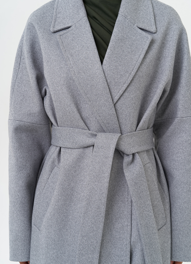 Женское пальто с английским воротником модель № 31210 в рассрочку