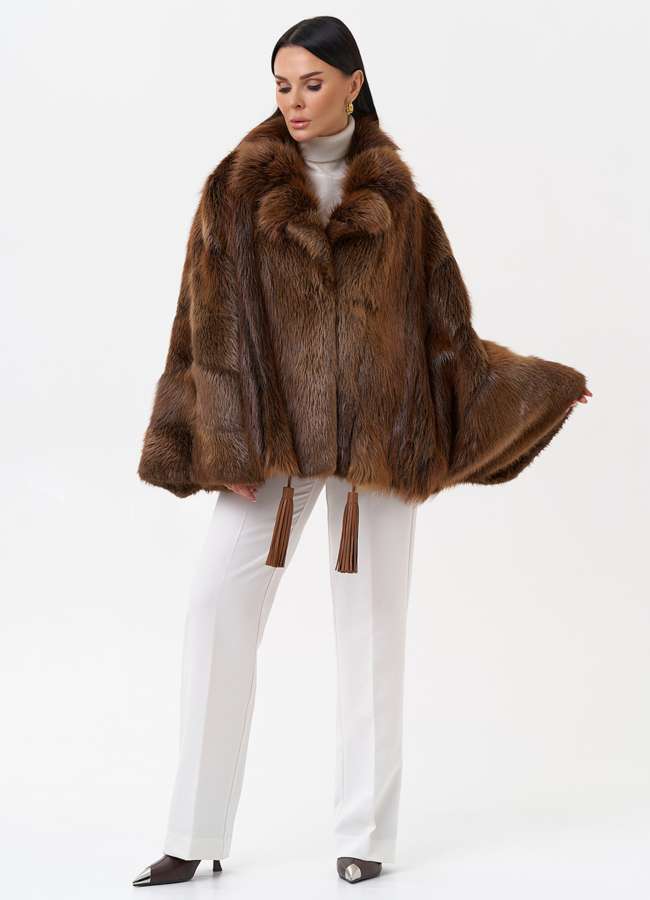 Болеро из меха бобра модель № 29413 универмаг малина