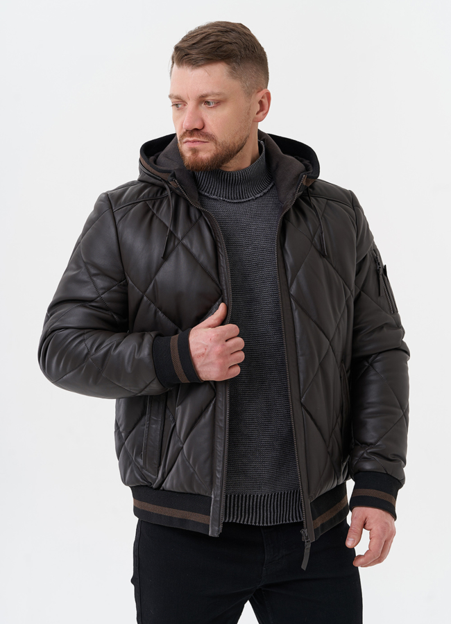 Куртка мужская из натуральной кожи  модель № 26696 универмаг малина