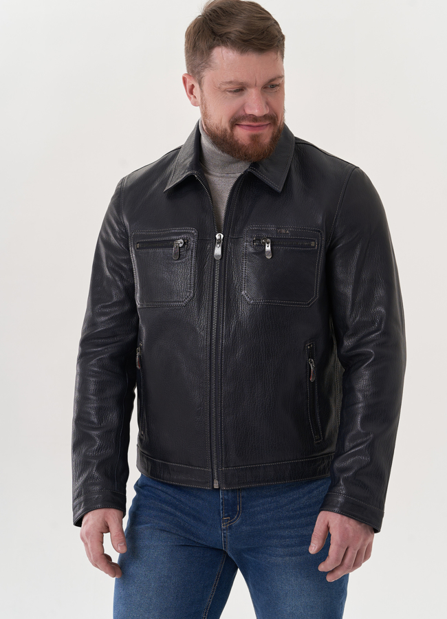 Мужская кожаная куртка 