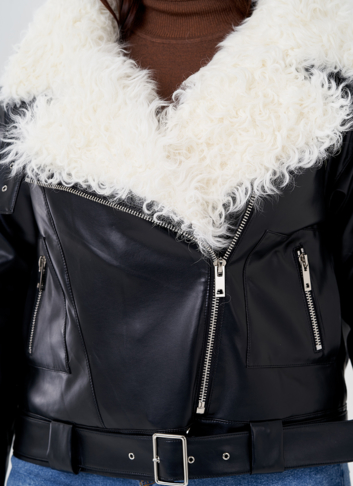 Куртка косуха с отделкой натуральный козлик Куртка косуха с отделкой натуральный козлик