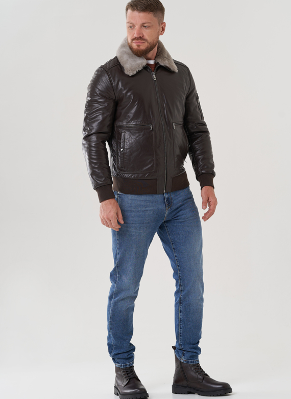 Мужская куртка из натуральной кожи 