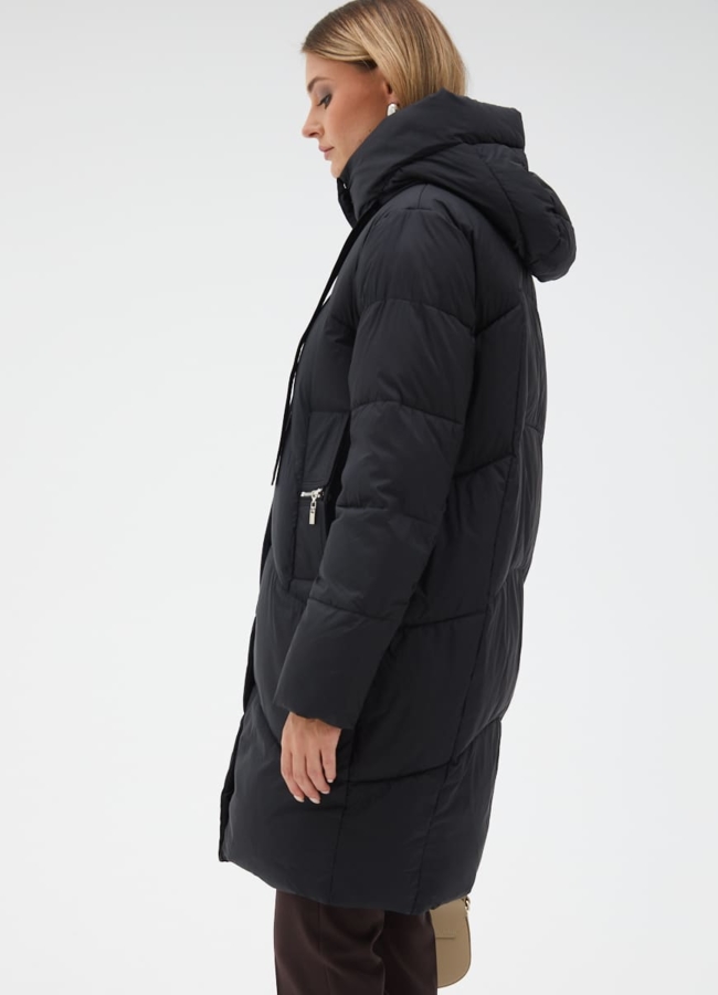 Женский пуховик с капюшоном модель № 31126 универмаг малина