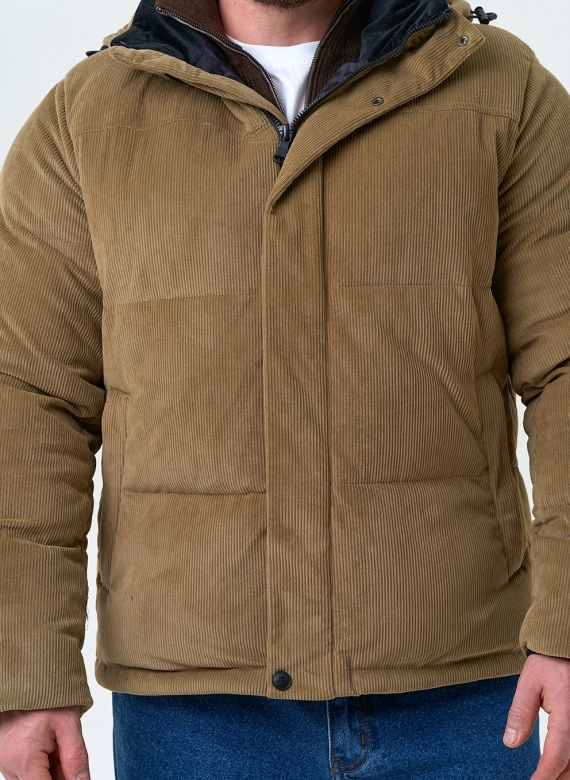 Мужской пуховик с капюшоном фото