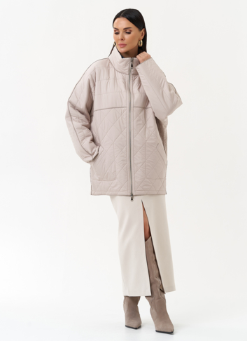 Женская двухсторонняя куртка с воротником стойкой Женская двухсторонняя куртка с воротником стойкой