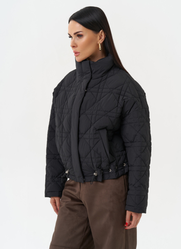 Короткая куртка с воротником стойкой