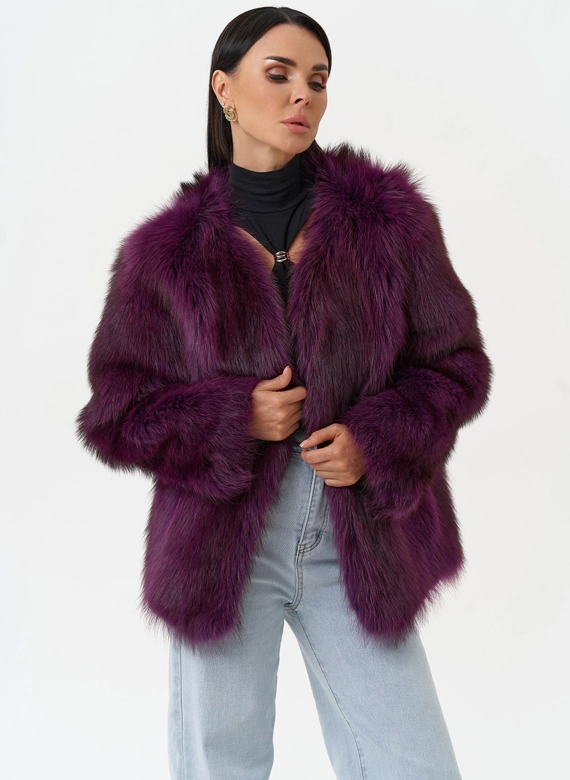 Женская куртка из меха канадского енота