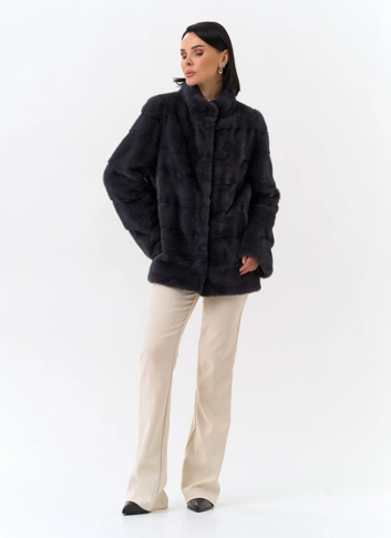 Норковая шуба трансформер, поперечная со стойкой Норковая шуба трансформер, поперечная со стойкой