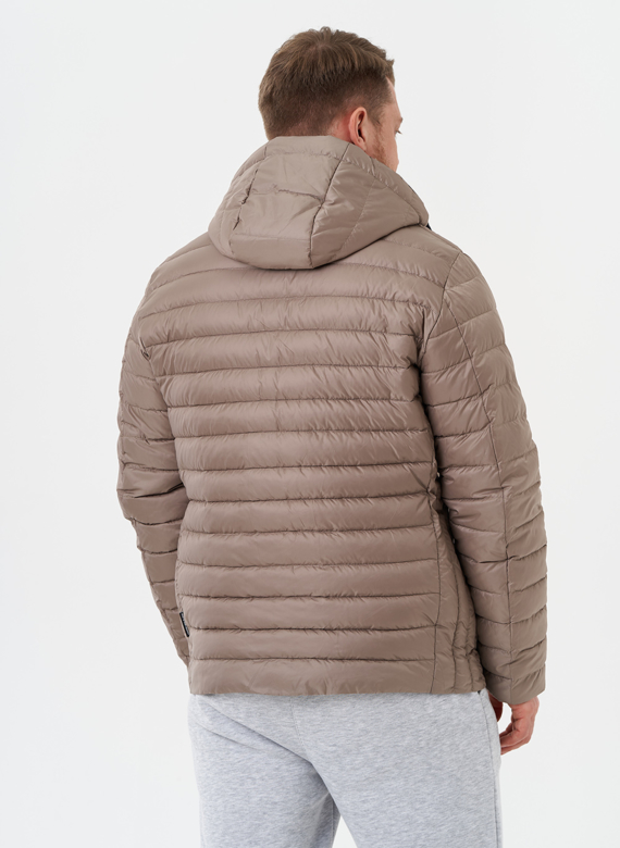 Стеганая куртка с капюшоном